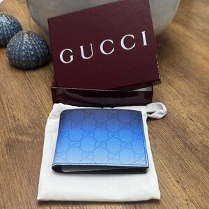 Gucci Blue Chroma Bi-Fold Wallet